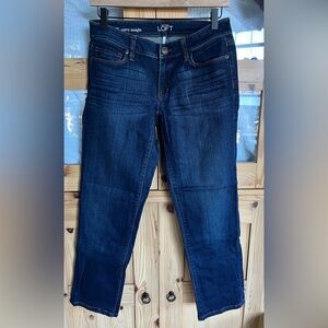 LOFT Dark Blue Straight Leg Jeans